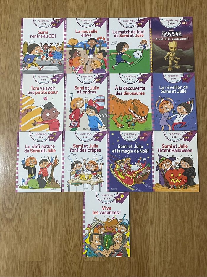 Lot 13 livres j’apprends à lire avec Sami et Julie CE1