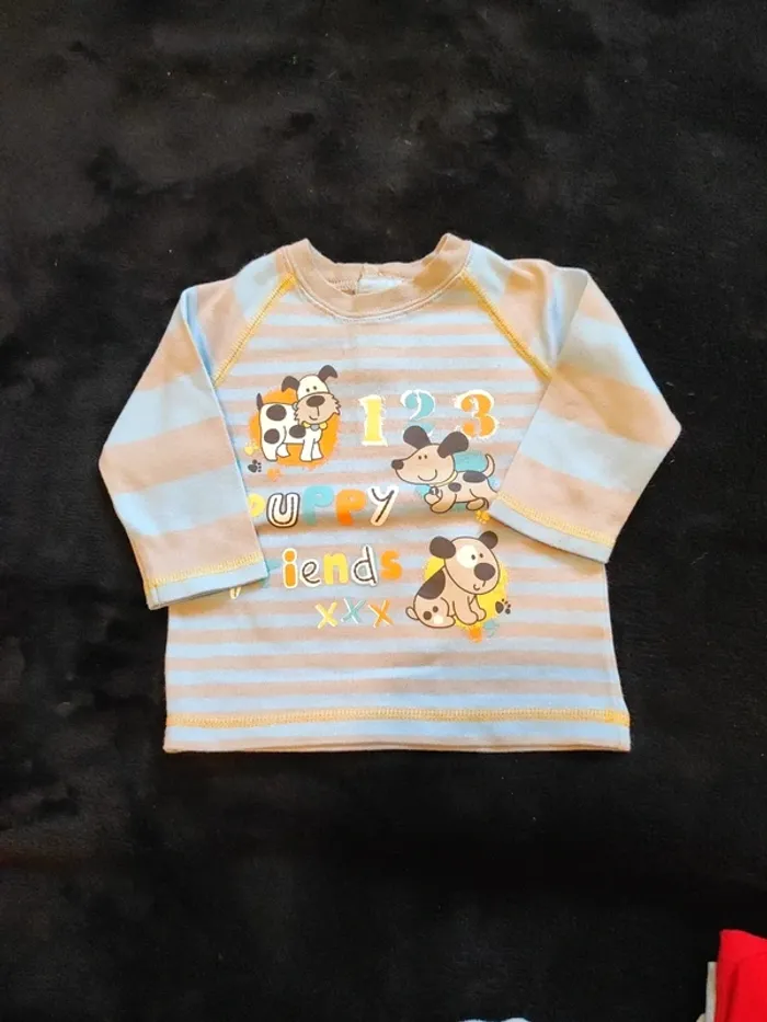 Lot 11 t-shirt manches longues 6 mois - photo numéro 8