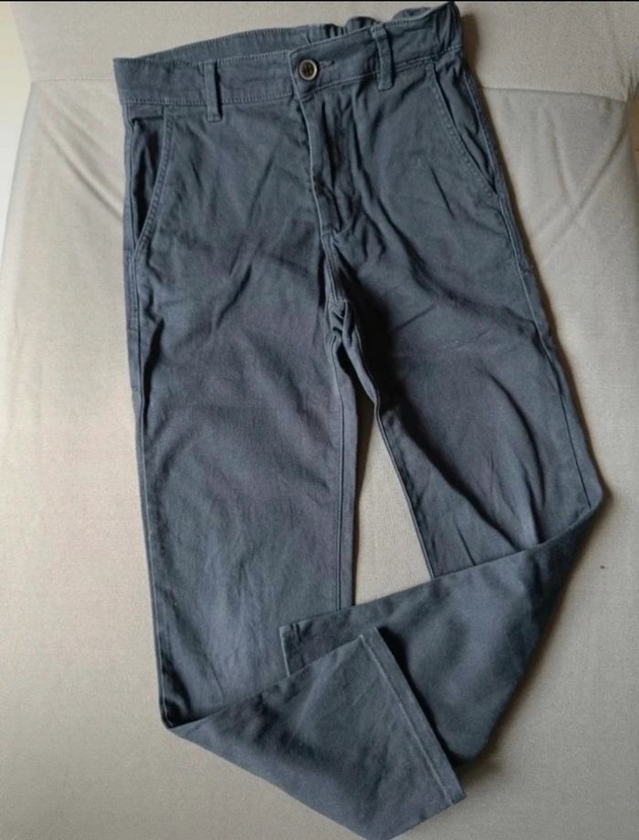 Pantalon en coton bleu marine - photo numéro 2