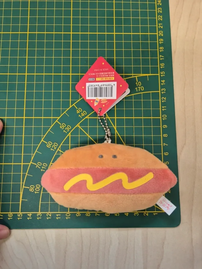Porte-clés peluche Tsuburana Hitomi "Fast Food" : Hot Dog - photo numéro 4