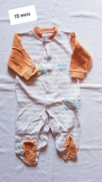 Pyjama velour baby club 18 mois