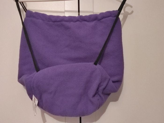 Sac à dos violet avec poche kangourou pour poupée - photo numéro 2