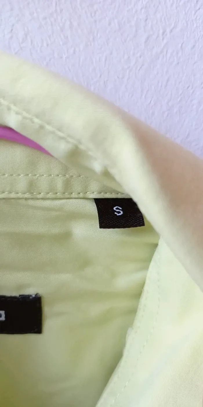Chemise verte anis manches longues Devred taille S - photo numéro 4
