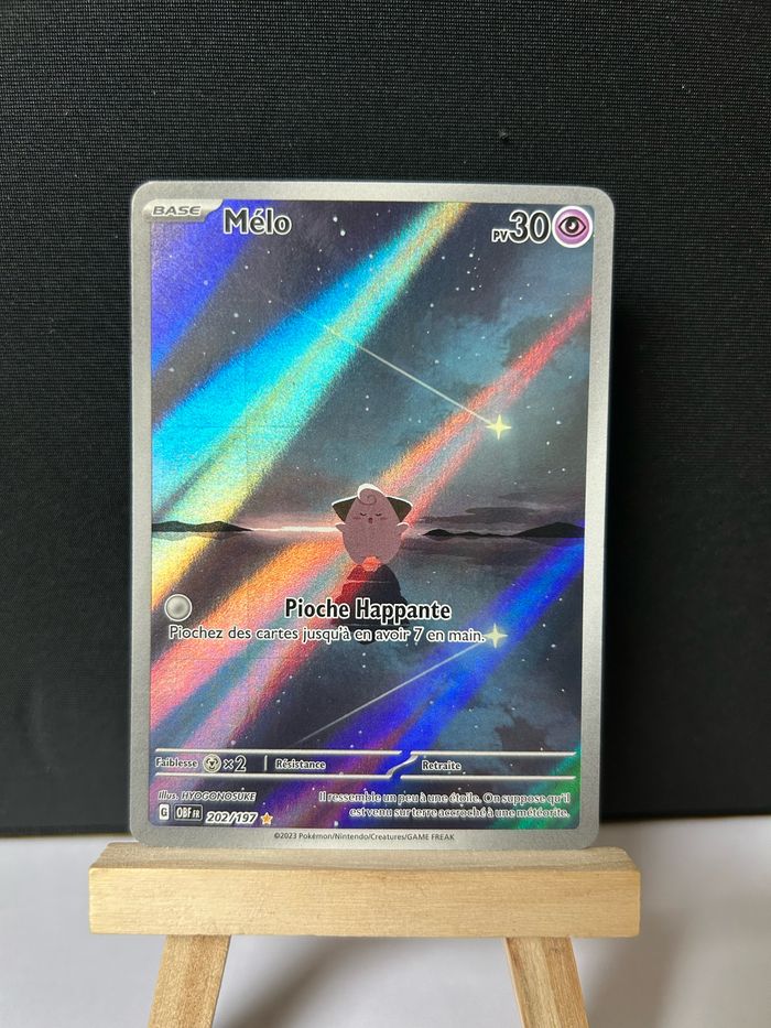 Carte Pokémon Mélo Ar 202/197 EV03 Flammes Obsidiennes NM fr + toploader