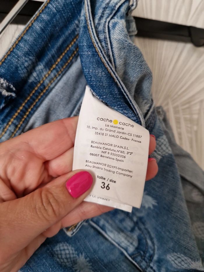 Joli short en jean Cache Cache taille 36 - photo numéro 4