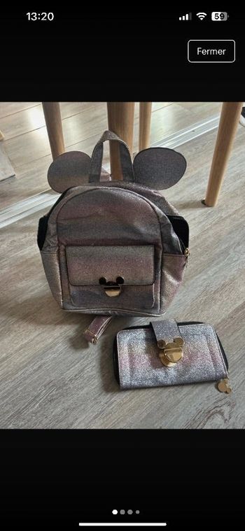 Sac à dos Minnie avec porte feuille