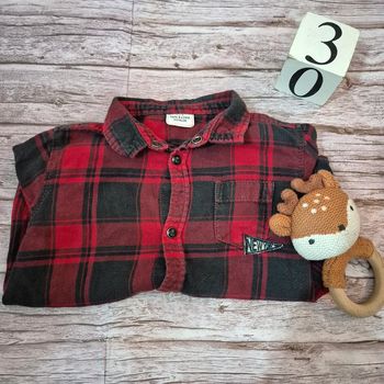 Chemise  à  carreaux rouge tape à l'œil 3ans 96cm