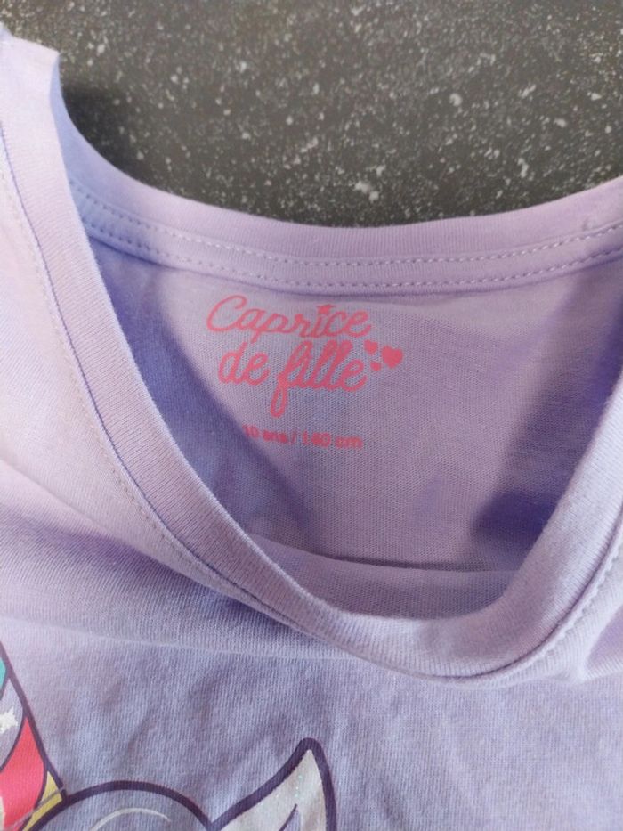 Tee shirt 10 ans caprice de fille - photo numéro 5