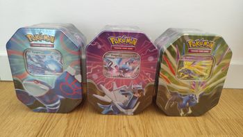 Lot de 3 boîtes métalliques carte Pokémon Kyogre Ex Dialga Ex Xerneas Ex neuves scellées