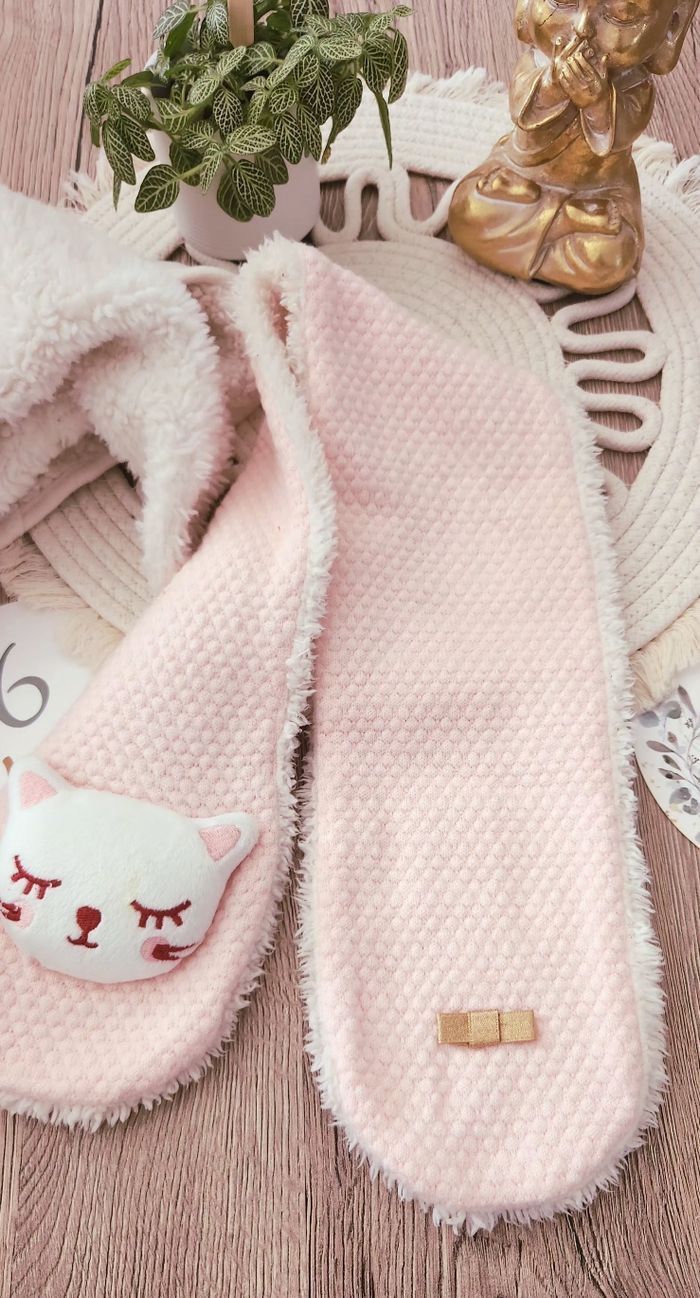 Bonnets + Écharpe Fille 6/12mois Kiabi Sergent Major Blanc rose - photo numéro 10