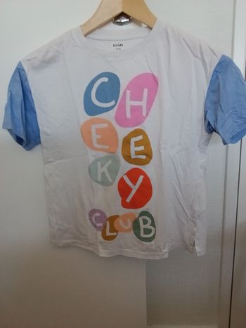 Tee-shirt Kiabi blanc et multicolore