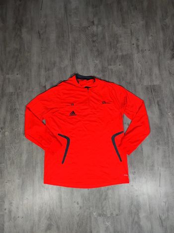 Maillot Arbitre de Football Adidas 2008 Orange Logo Floqué Taille L Homme