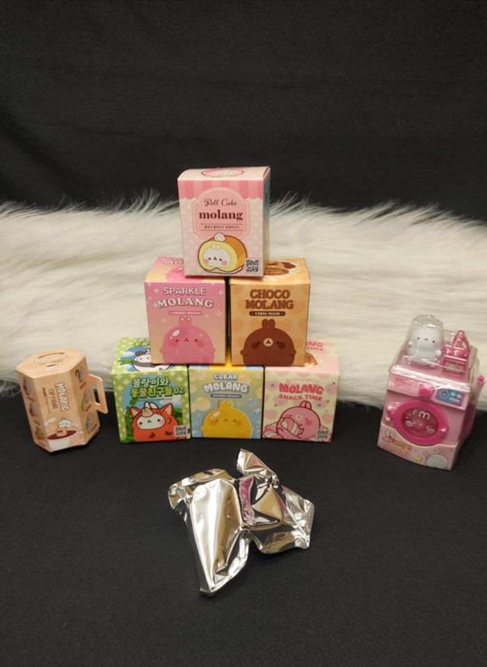Lot de 7 boîtes surprises Molang + mini lave-linge distributeur de bonbons - photo numéro 3