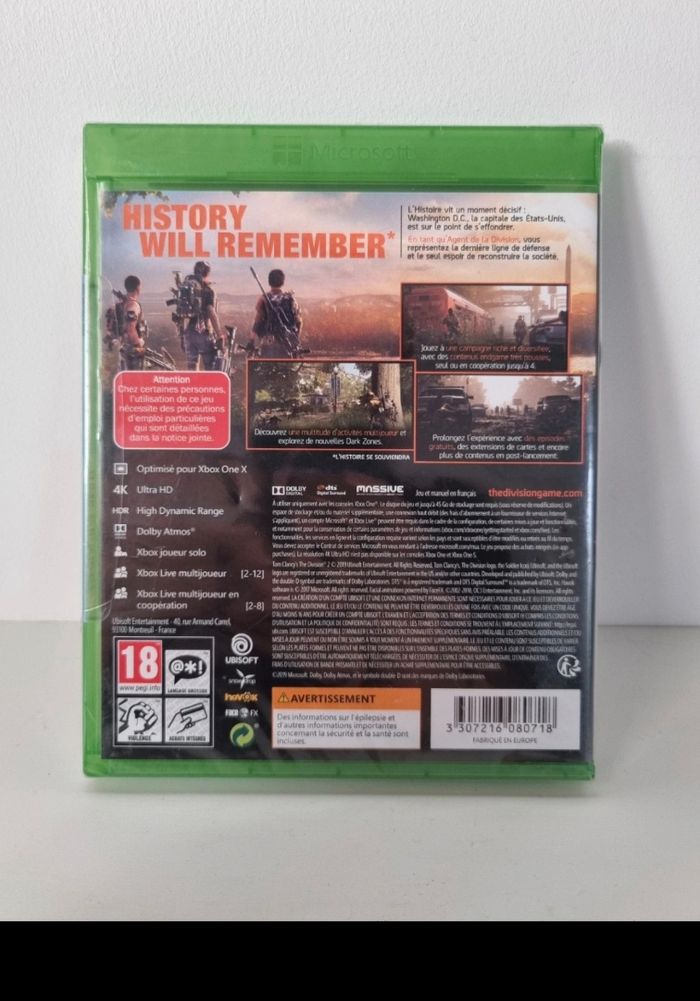 The Division 2 Xbox One neuf PAL FR - photo numéro 2