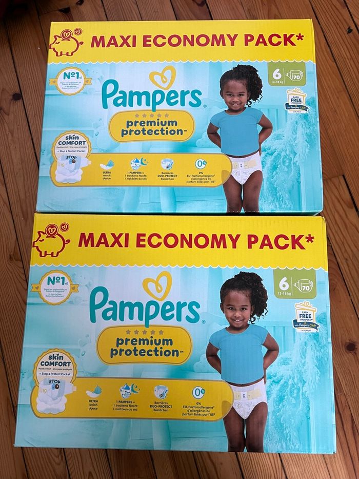 Pampers premium taille 6, 140 couches