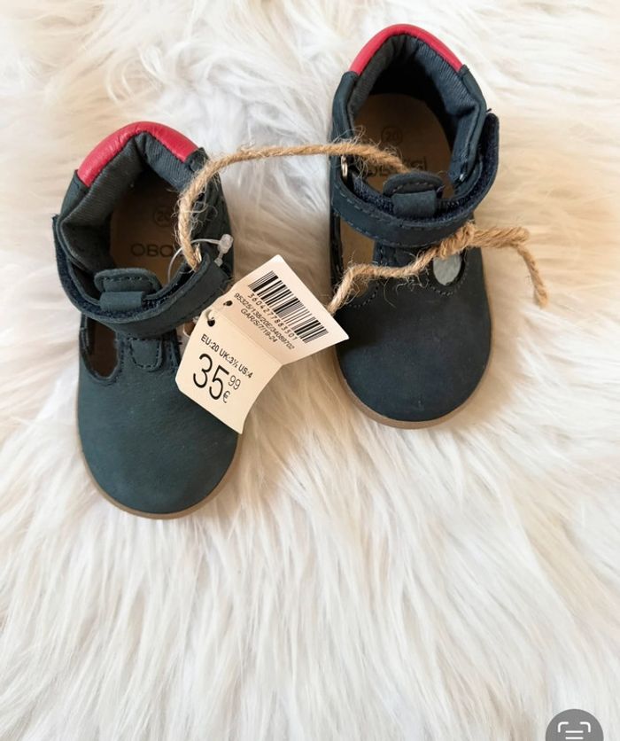Chaussures bébé Obaïbi – Taille 20 – bleu marine/rouge – Neuf avec étiquette - photo numéro 8