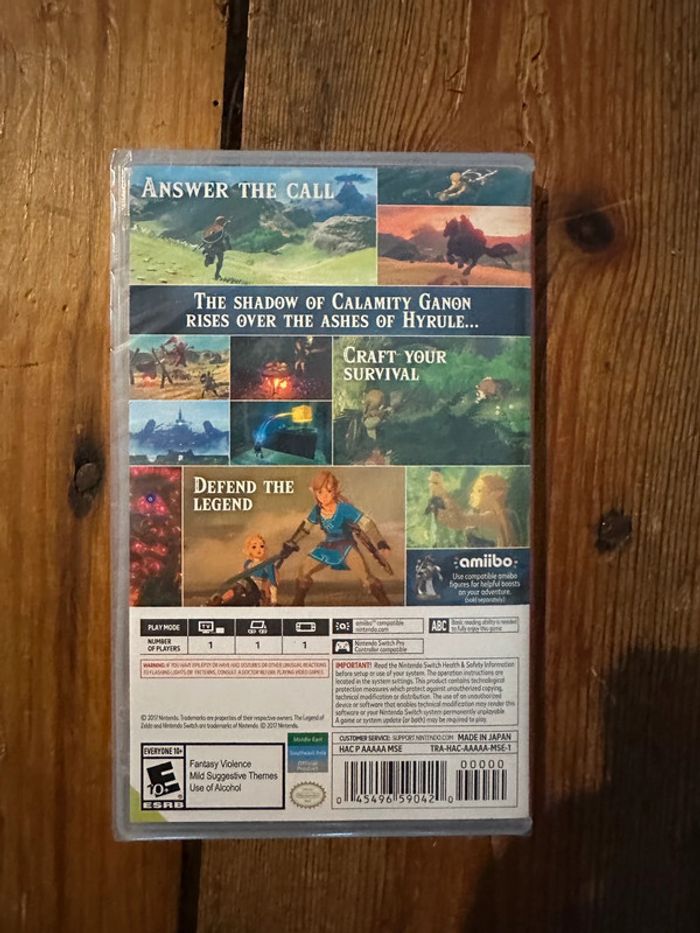 NEUF sous blister Jeu vidéo Nintendo Switch The Legend of Zelda Breath of The Wild - photo numéro 2