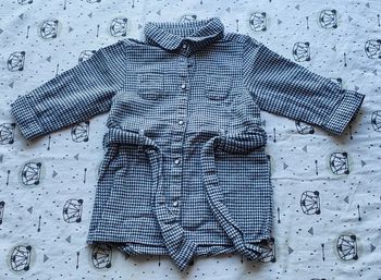 Robe à carreaux avec ceinture taille 6 mois