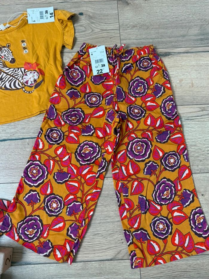 Ensemble 3 pièces neuf DPAM 4/5 ans style afro/zèbre - photo numéro 7
