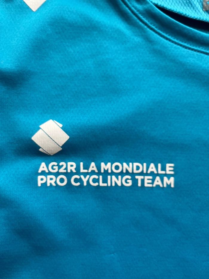 T-shirt technique Focus AG2R la mondiale/M/bleu turquoise/bon état - photo numéro 4