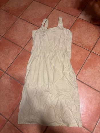 Robe verte lin / coton