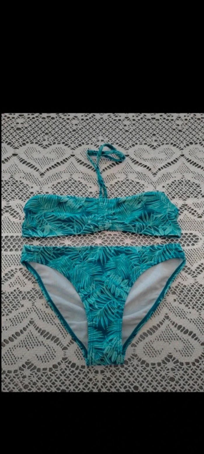 🩵Maillot de bain 2 pièces tropical 12 ans Kiabi - photo numéro 2