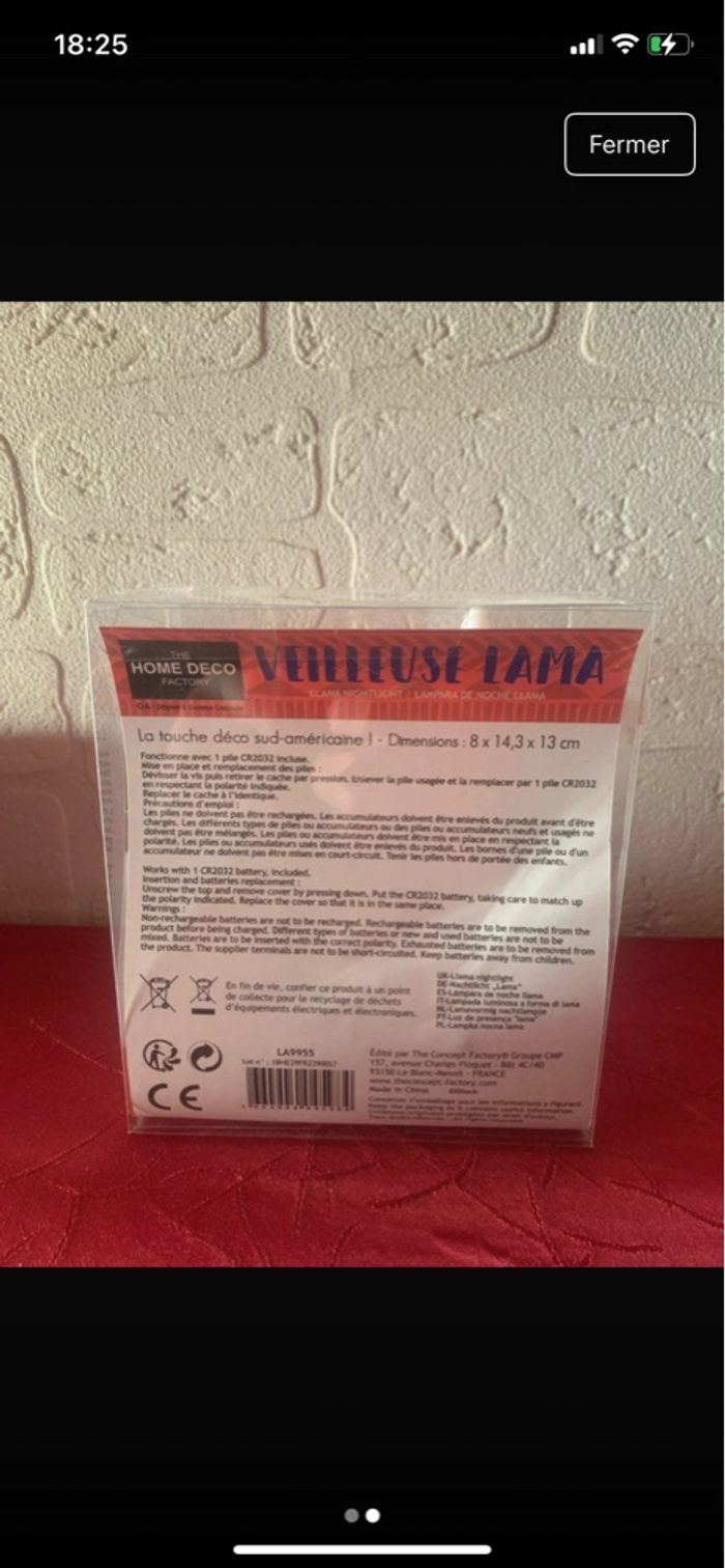 Veilleuse lama - photo numéro 2