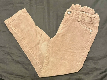Pantalon côtelé effet velours marron ZaraKids