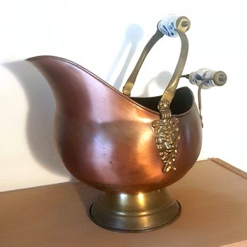 Ancien seau à charbon, vintage
