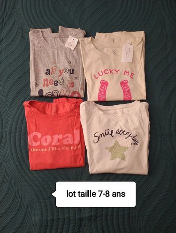 Lot vêtements fille 7-8 ans