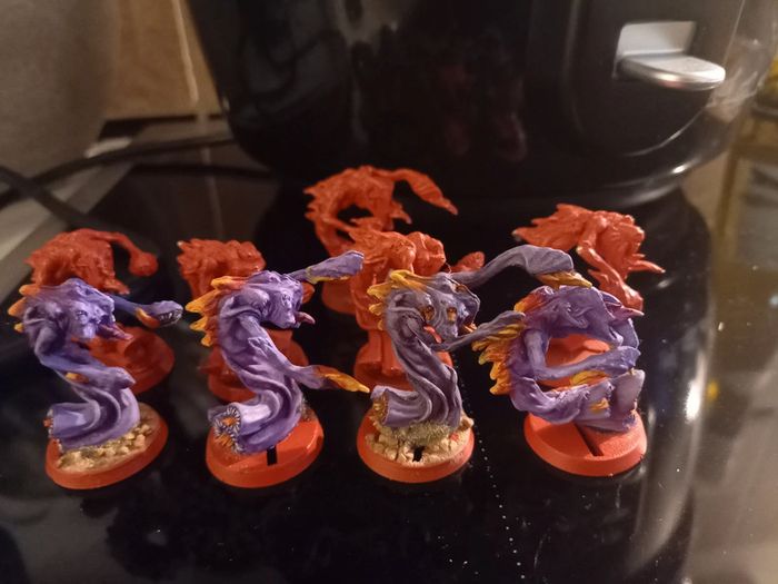 9 metal flamers of tzeentch chaos demons warhammer 40k fantasy battle tow - photo numéro 2