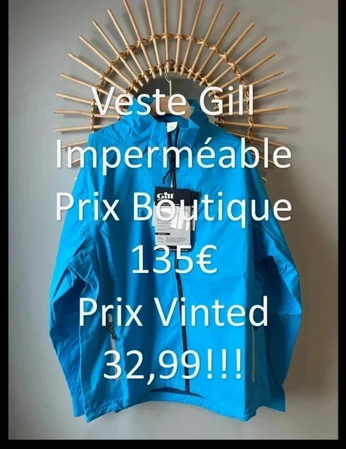 🧥 Veste de Voile Gill – Modèle 1042 – Taille L – Bleu – Neuve sous Blister