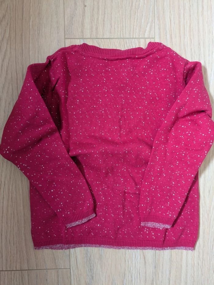 Gilet rose fushia argenté fille - photo numéro 3