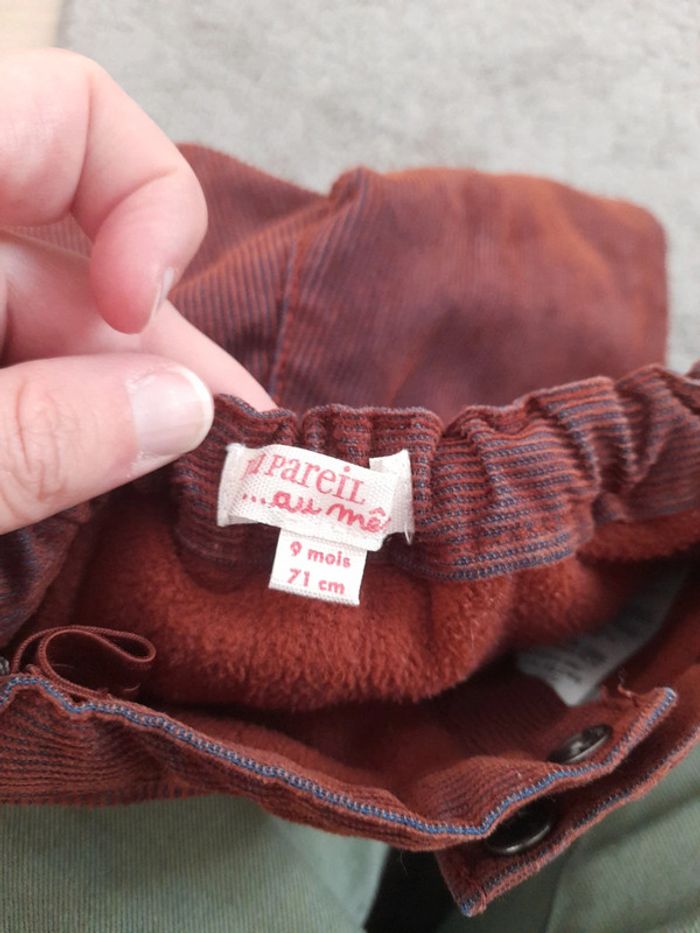 Pantalon velours chaud 9 mois - photo numéro 6