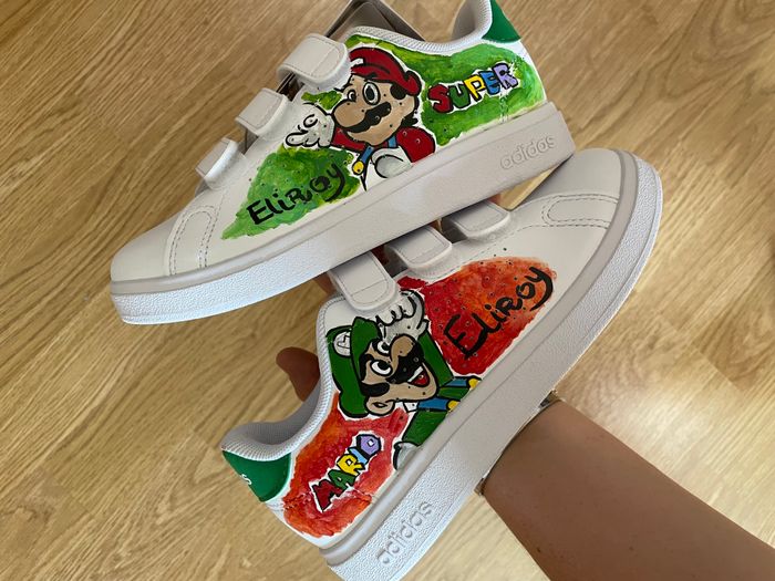 Basket Customisées Mario et Luigi - photo numéro 4