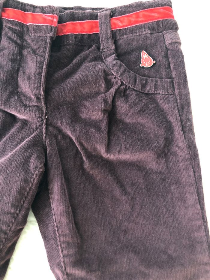 Pantalon velours bordeaux neuf 2a - photo numéro 4