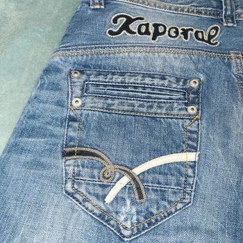 Short Bernuda Vintage Y2K Hip Hop Broderie👖  Kaporal 5 - Taille S