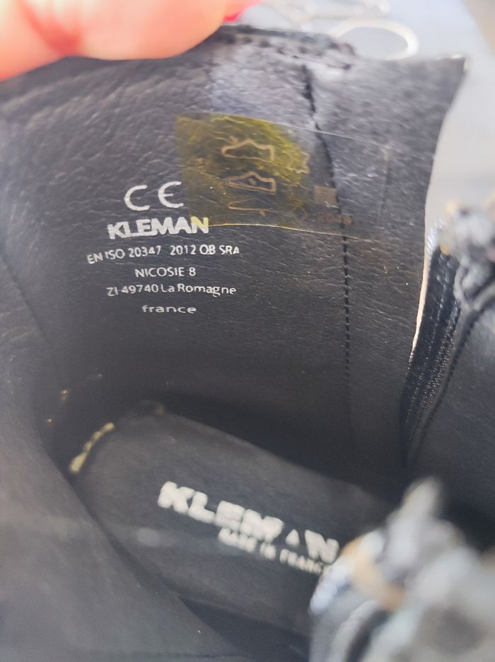 Bottines noires en cuir de Kleman  Neuf - photo numéro 5
