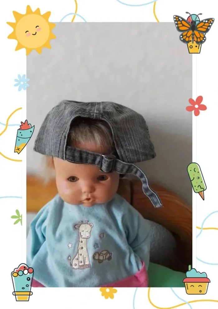 Casquette réglable en jeans - photo numéro 4