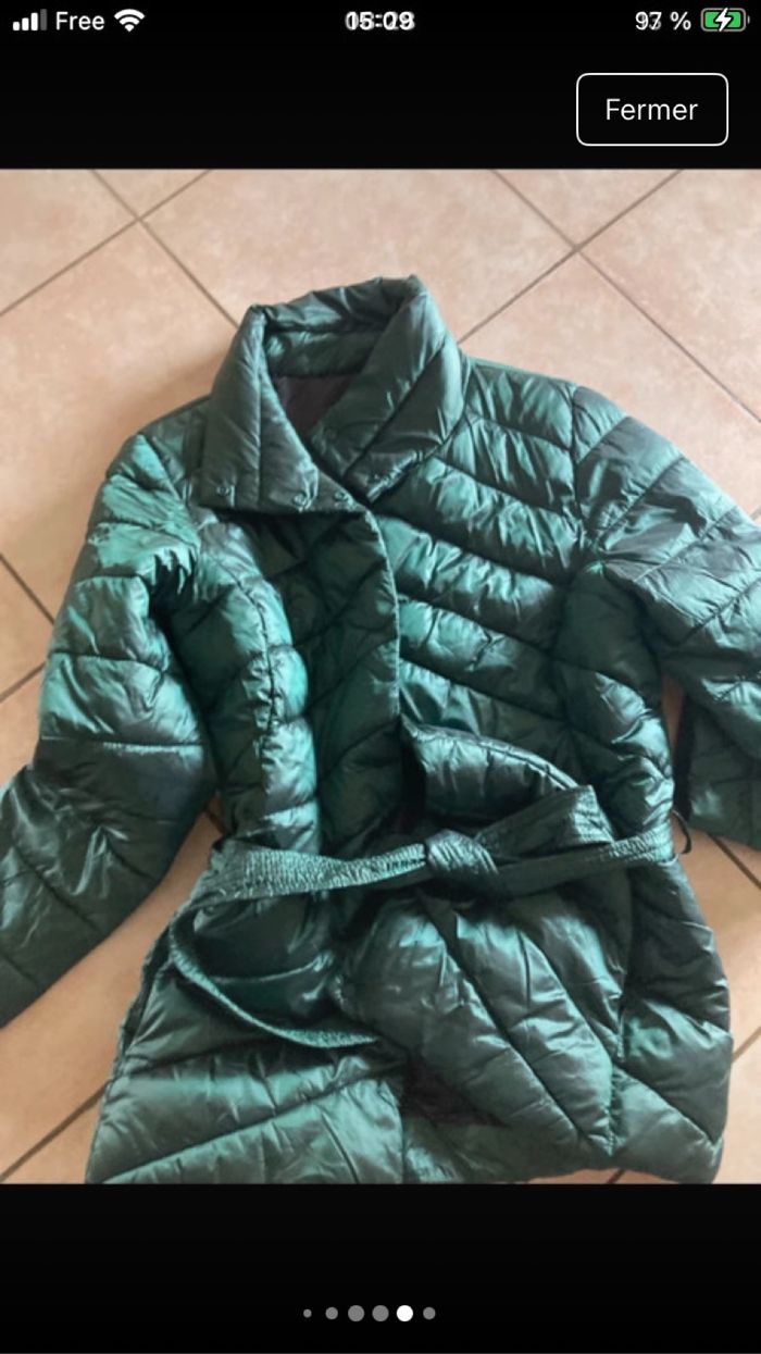 Veste matelassée verte - photo numéro 6