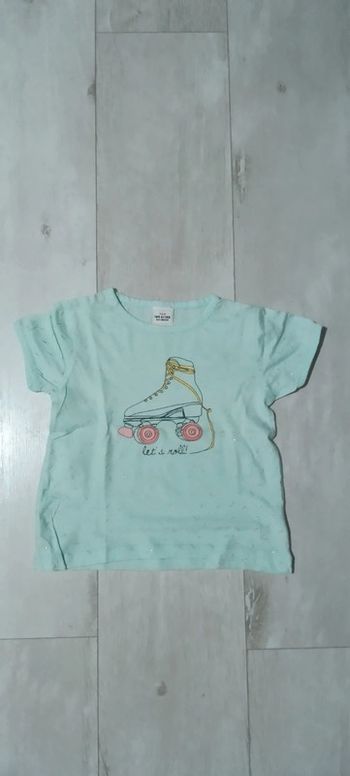 T-shirt Tape à l'Oeil vert d'eau patin à roulettes - 4 ans (104 cm)