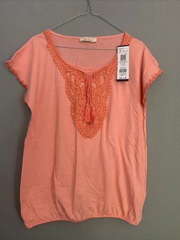 Haut Tshirt Orange Cache Cache T4 TXL Neuf