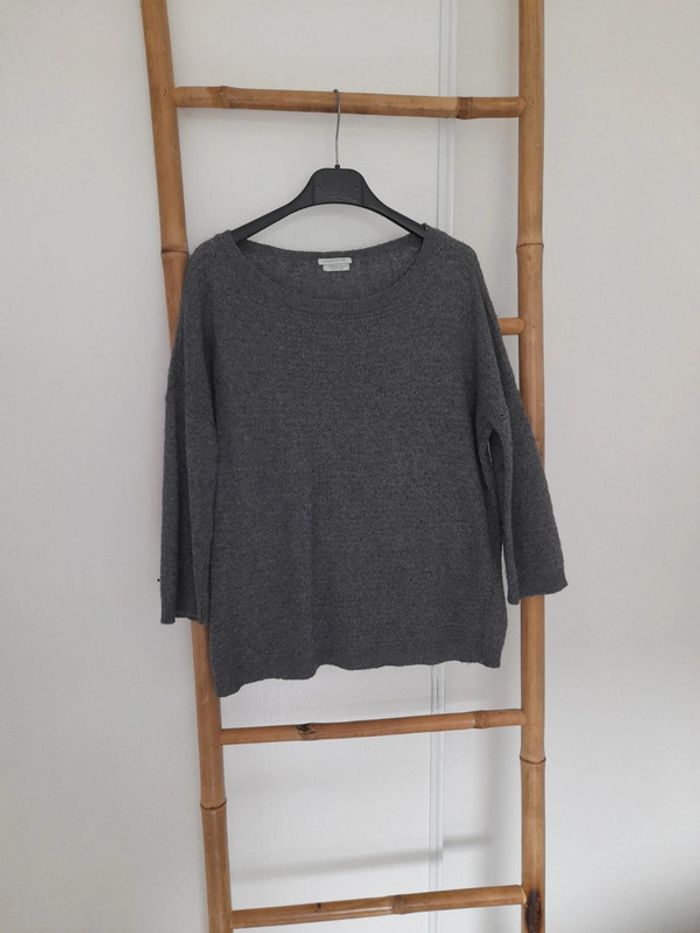 Pull gris foncé Stile Benetton Cashmere Blend taille S