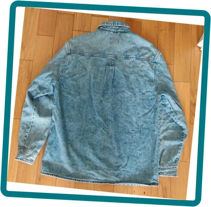 Chemise en jean bleu pour homme taille M - photo numéro 2