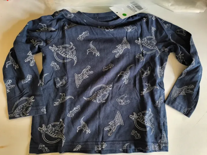 311730 tee-shirt ML marine garçon 3 ans in extenso