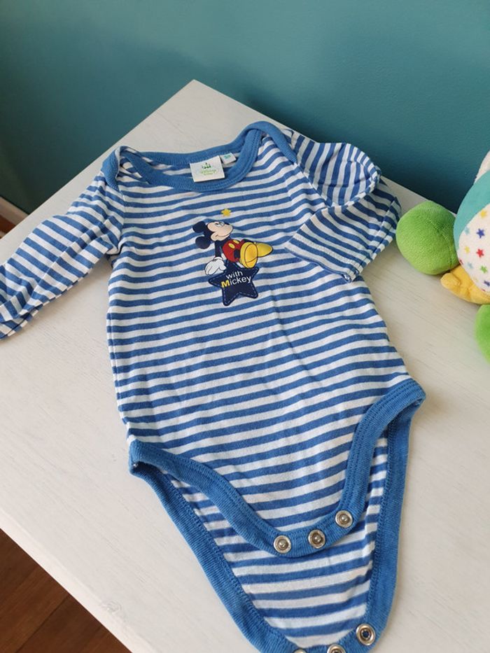 Body 3 mois Disney Mickey Manches longues