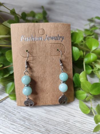 Boucles d'oreilles en amazonite