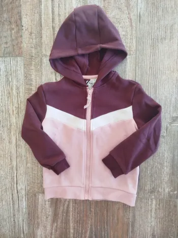 Veste de jogging rose et prune 3/4 ans