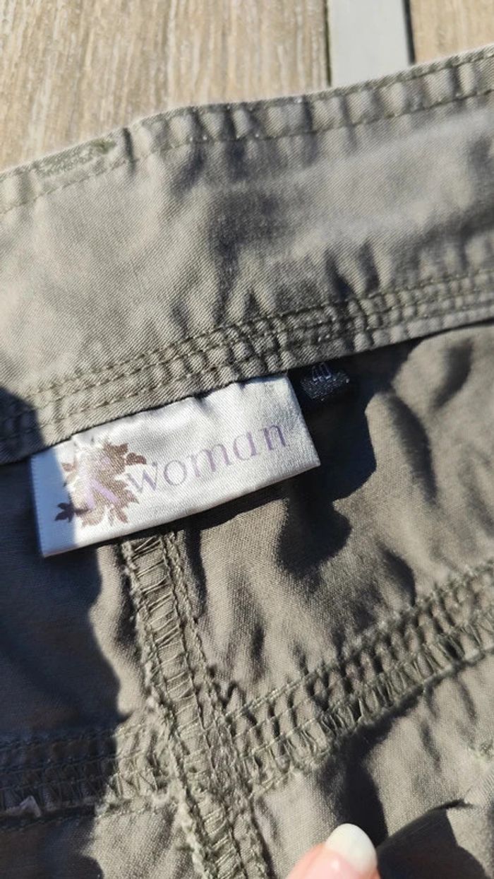 Pantacourt kaki taille basse T40 - Woman - photo numéro 8