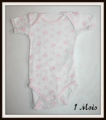 Body manches courtes 1 mois